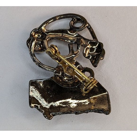 Vintage Old Fashioned Telephone Brooch - Picture 4 of 5